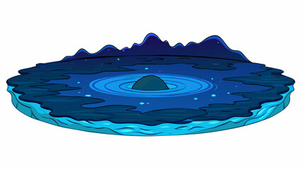 Poster - The Midnight Ocean This name conjures up images of a vast dark body of water. It has a tranquil yet mysterious presence with deep shades of blue and. Cartoon Vector