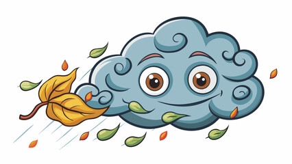 Poster - The sky turned an ominous shade of grey as if warning of the impending storm. The air grew cooler and a faint smell of moisture filled the atmosphere.. Cartoon Vector