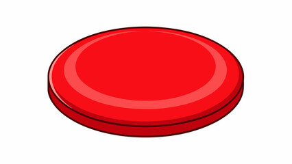 Poster - The target was a bright red circle about the size of a dinner plate. Its surface was smooth and glossy with a slight indentation in the center.. Cartoon Vector