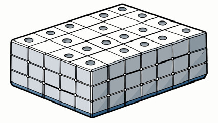 Sticker - The target was a thick piece of paper with a black and white grid pattern. Each square was numbered and there were multiple small holes tered. Cartoon Vector