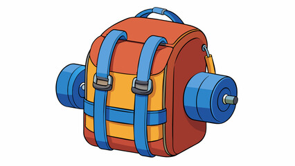 Poster - A backpack with a maximum weight capacity of 15 pounds featuring padded ss and multiple compartments for easy organization.. Cartoon Vector