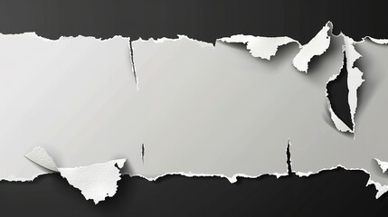 Poster - Dynamic contrast of torn paper revealing a dark background, ideal for layered designs and text placement