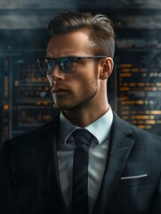 Poster - human ressource and business background