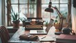 © vlntn - Writer's vintage-inspired workspace.