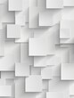 © Johannes - Modern white and light grey square overlapped pattern on background with shadow. white background. Minimal geometric white light background abstract design. Elegant white and grey Background.