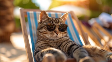 Sticker - Cool Cat Chillin in Shades