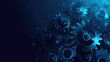 © Khalif - Abstract background with gears and blue color, vector illustration of technology concept for business or industry on dark background