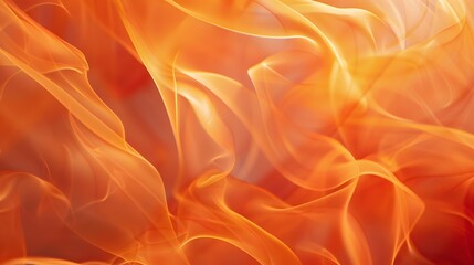 Wall Mural - Dynamic, fiery orange smoke bursting against a night-like background, with vibrant ground lighting.