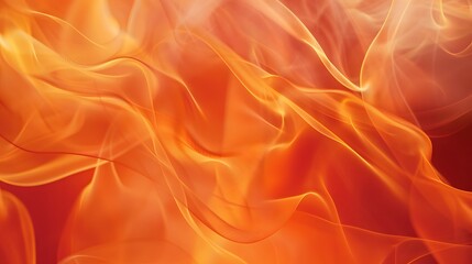 Wall Mural - Dynamic, fiery orange smoke bursting against a night-like background, with vibrant ground lighting.
