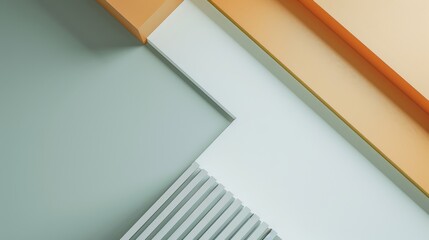Poster - A minimalist geometric design with clean lines and contrasting colors.