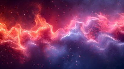 Poster - Vibrant Abstract Energy Flow Background in Warm Colors