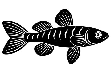 Wall Mural - guppy fish vector silhouette illustration