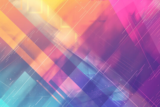 A colorful abstract background with a person in the middle