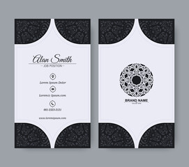 ornament pattern business card design