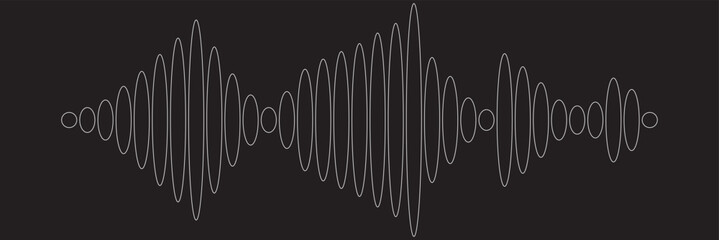 Isolated sound wave audio vector