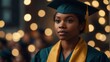 © Den Boro Day - Portrait of an african american female university college graduate.