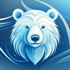 Wall Mural - polar bear emblem or mascot