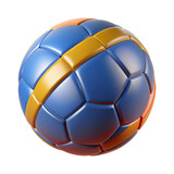 Colorful blue and orange handball with modern design