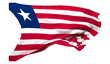 © Wahyu - The flag of Liberia waving vector 3d illustration
