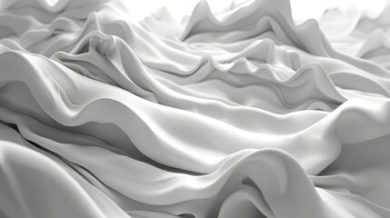 Wall Mural - one, a monochrome picture of a bed dressed in a white comforter; two, a black-and-white depiction of a bed featuring the same white com
