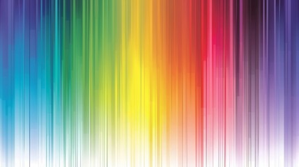Sticker -  A multicolored background with vertical lines at its center, and a white background with vertical lines only in the middle and bottom halves