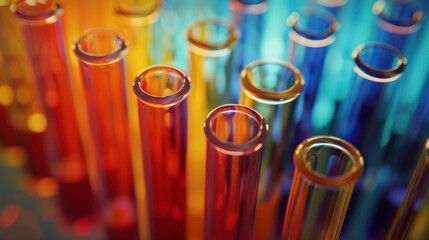 Poster - Test tubes closeup.medical glassware