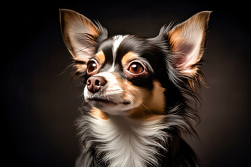 Wall Mural - Chihuahua in studio setting against white backdrop, showcasing their playful and charming personalities in professional photoshoot.