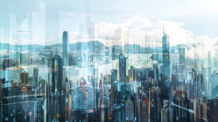 Wall Mural - modern city skyline