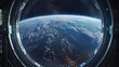 © furyon - breathtaking view of earth from a spaceship window an interstellar odyssey digital art