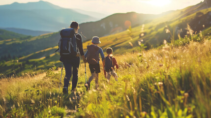 walking in the mountains