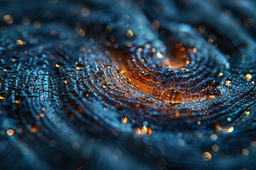 Aufkleber - the texture of a human fingerprint, emphasizing its uniqueness. concept of identity and biometric de