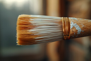 Poster - the fibers of a paintbrush, showing their arrangement. concept of art tools and craftsmanship. gener