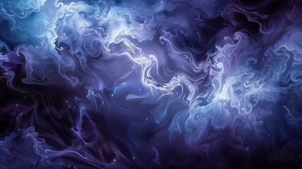 Wall Mural - A blue and purple background with a swirling mass of light