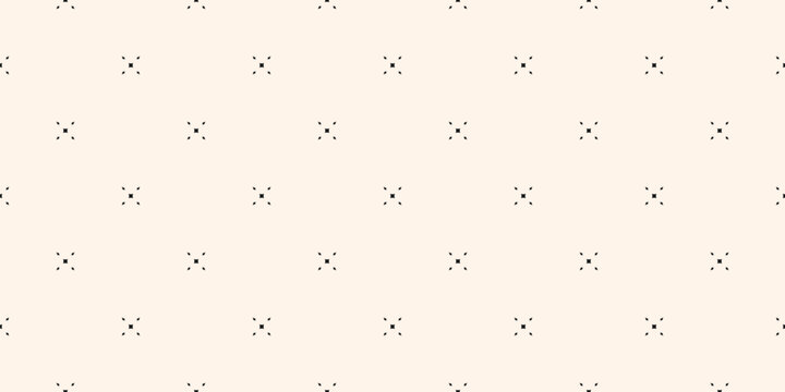 vector minimalist pattern with tiny diamond shapes. delicate minimal black and white seamless textur