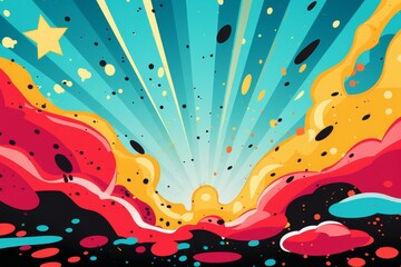 Pop Art Vintage Background Illustration