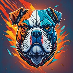 Wall Mural - a bulldog avatar