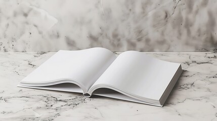 Aufkleber - Mock up view of an open magazine  3d rendering : Generative AI