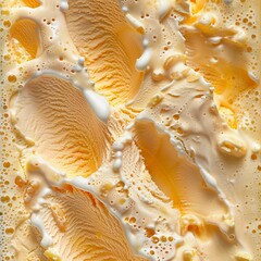Wall Mural - Macro food shot on the texture of ice cream. Copy space area for text. Background, banner, template, events card.