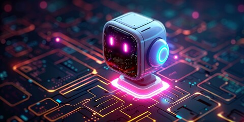 Wall Mural - artificial intelligence chat bot
