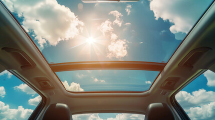 Sunlight Shining Through Cars Moon Roof