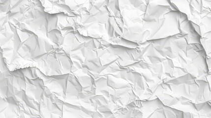 crumpled white paper texture wrinkled backdrop overlay background rough surface pattern digital illustration