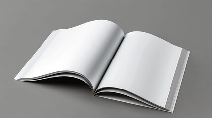 Aufkleber - Mock up view of an open magazine  3d rendering : Generative AI