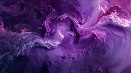 Wall Mural - A purple and white swirl of paint with a purple and white swirl of paint in the middle. The swirls are very thick and the colors are very bright