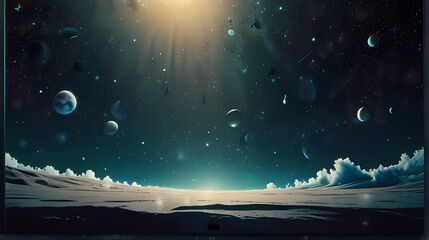 Wall Mural - abstract background inspired by the concept of parallel universe