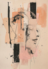 illustration Expressive abstract image of a woman