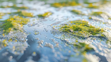 A digital simulation showing the potential effects of global warming on a specific area created using data collected and processed by AI environmental monitoring systems.