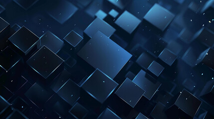 Modern dark blue squares design background