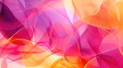 Fototapete - Abstract background with layered, semi-transparent shapes in varying sizes and colors