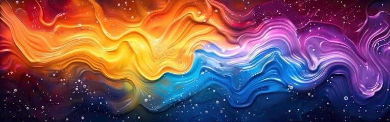 Wall Mural - Vibrant Rainbow Batik Swirls - Abstract Neon Texture Background for Banners, Backdrops, and Wallpaper