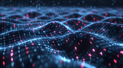 Poster - abstract technology background digital data tech wallpaper, business backdrop 